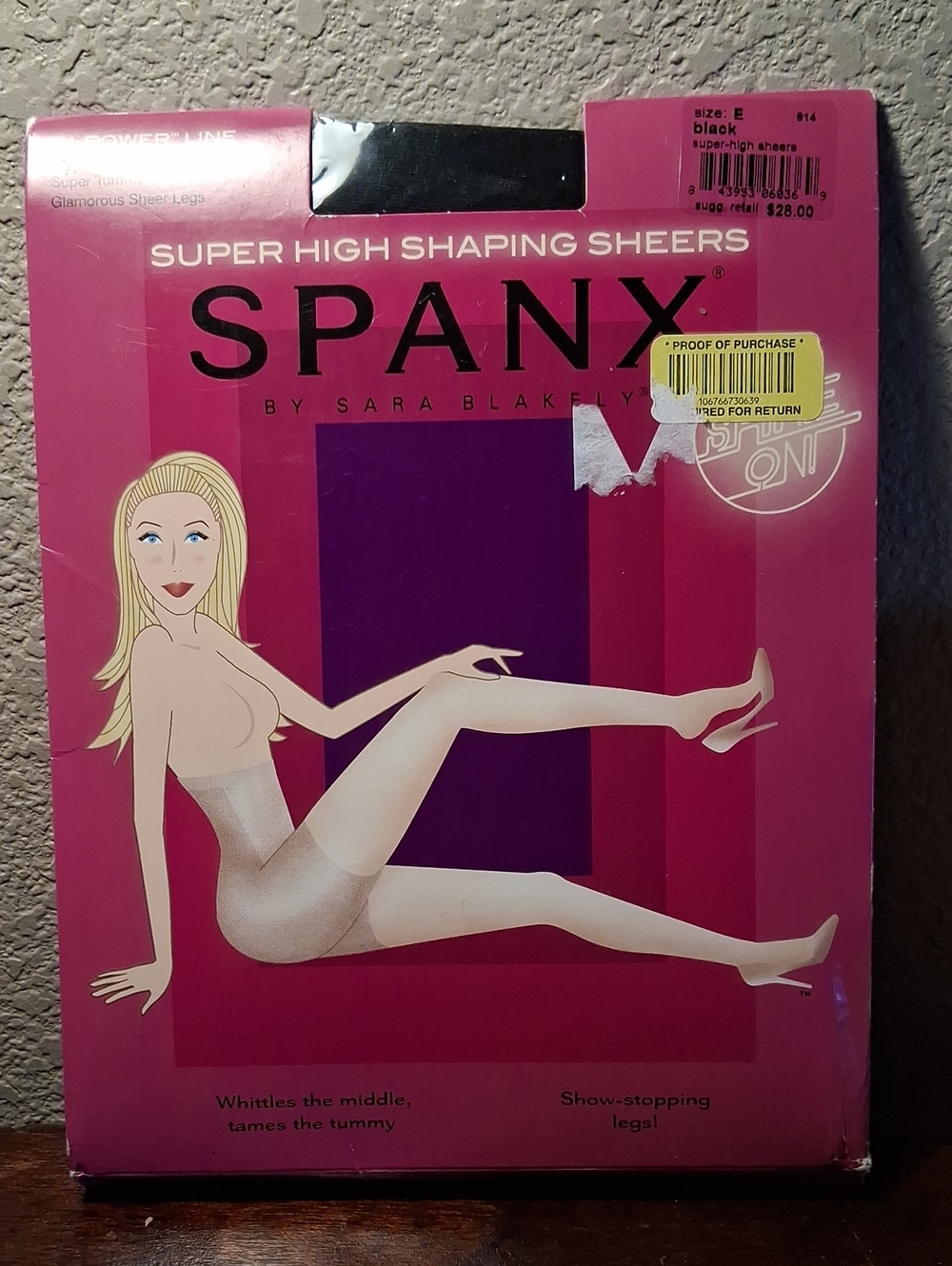 SPANX Super High Shaping Sheers -Black Size E   New